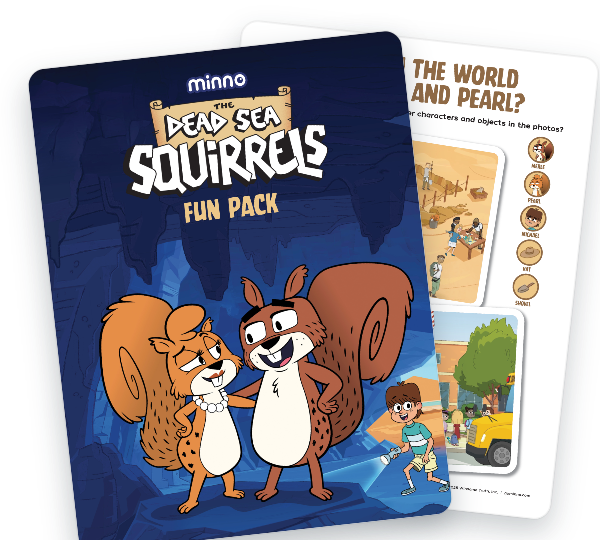 The Dead Sea Squirrels Activity Pack thumbnail featuring The Dead Sea Squirrels in frame for a free faith-based kids activity.
