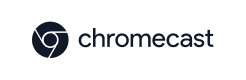 Chromecast logo: circular icon beside the word Chromecast on a white background