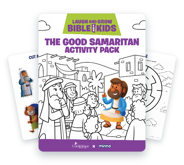 The Good Samaritan Activity Pack for kids with Bible activities about loving your neighbor